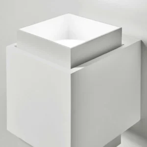 Best Sale TECNICO by Sforzin Applique murale Syme, blanc, angulaire, 11 cm, plâtre, GX53