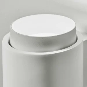 Hot TECNICO by Sforzin Applique murale Syme, blanc, rond, Ø 11 cm, plâtre, GX53