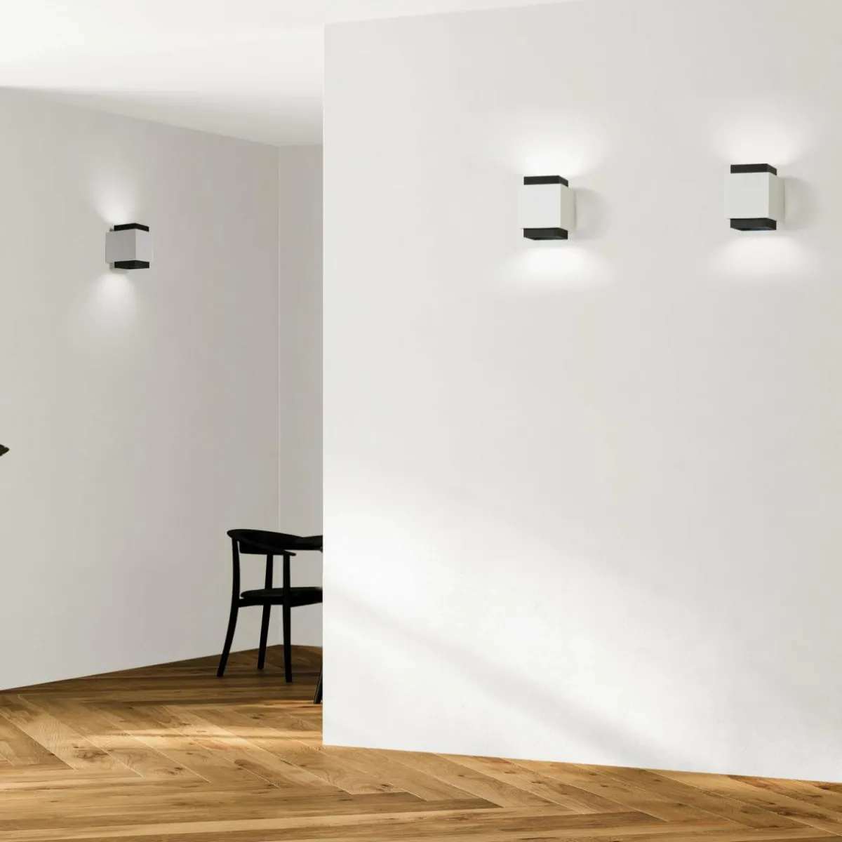 applique_murale_syme_blancnoir_angulaire__cm_pltre_gx_1.webp Cheap TECNICO by Sforzin Applique murale Syme, blanc/noir angulaire, 11 cm, plâtre, GX53