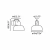 Cheap FARO BARCELONA Applique murale Tatawin, noir, acier/verre, Ø 18,4 cm