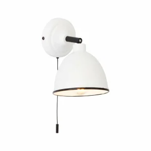 Outlet Brilliant Applique murale Telio, blanc, largeur 12,5 cm, métal