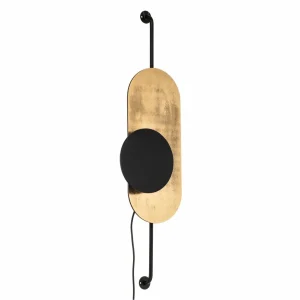 Outlet Nowodvorski Lighting Applique murale Wheel, doré avec écran noir