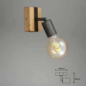 New Briloner Applique murale Wood Basic, à 1 lampe