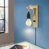 Cheap EGLO Applique Rampside en bois et câble, sans abat-jour