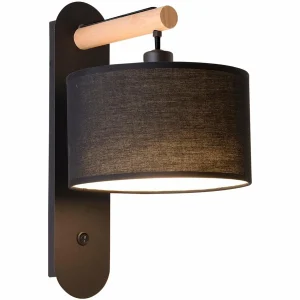 Shop Viokef Applique Romeo avec abat-jour en tissu, noire