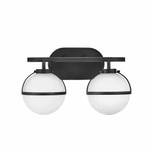 Flash Sale HINKLEY Applique salle de bain Hollis noire/opale 2 lampes