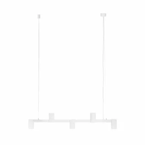 Store Arcchio Brinja suspension blanche 5 lampes longue