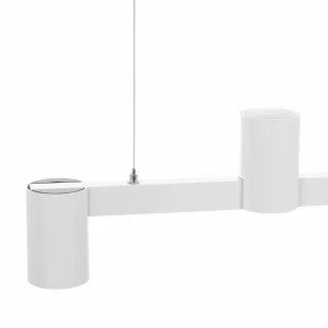 Store Arcchio Brinja suspension blanche 5 lampes longue