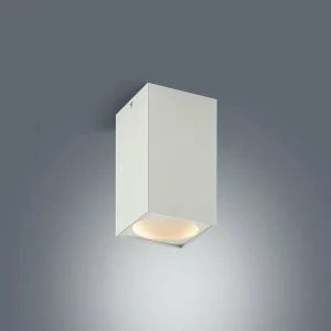Store Arcchio Hinka plafonnier, angulaire, 18 cm, blanc