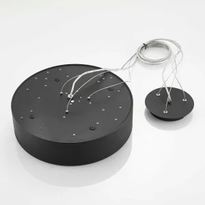 Hot Arcchio Suspension LED Noabelle, noir, 40 cm, métal