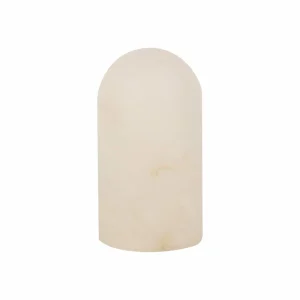 Cheap Beacon Lighting Beacon lampe de table Panton, pierre d'albâtre blanche, hauteur 17,5 cm