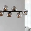 Hot Beacon Lighting Beacon Suspension Orion noir/gris fumée verre 14 flammes