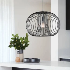 Store Beacon Lighting Beacon Suspension Pheonix noir, métal, Ø 50 cm