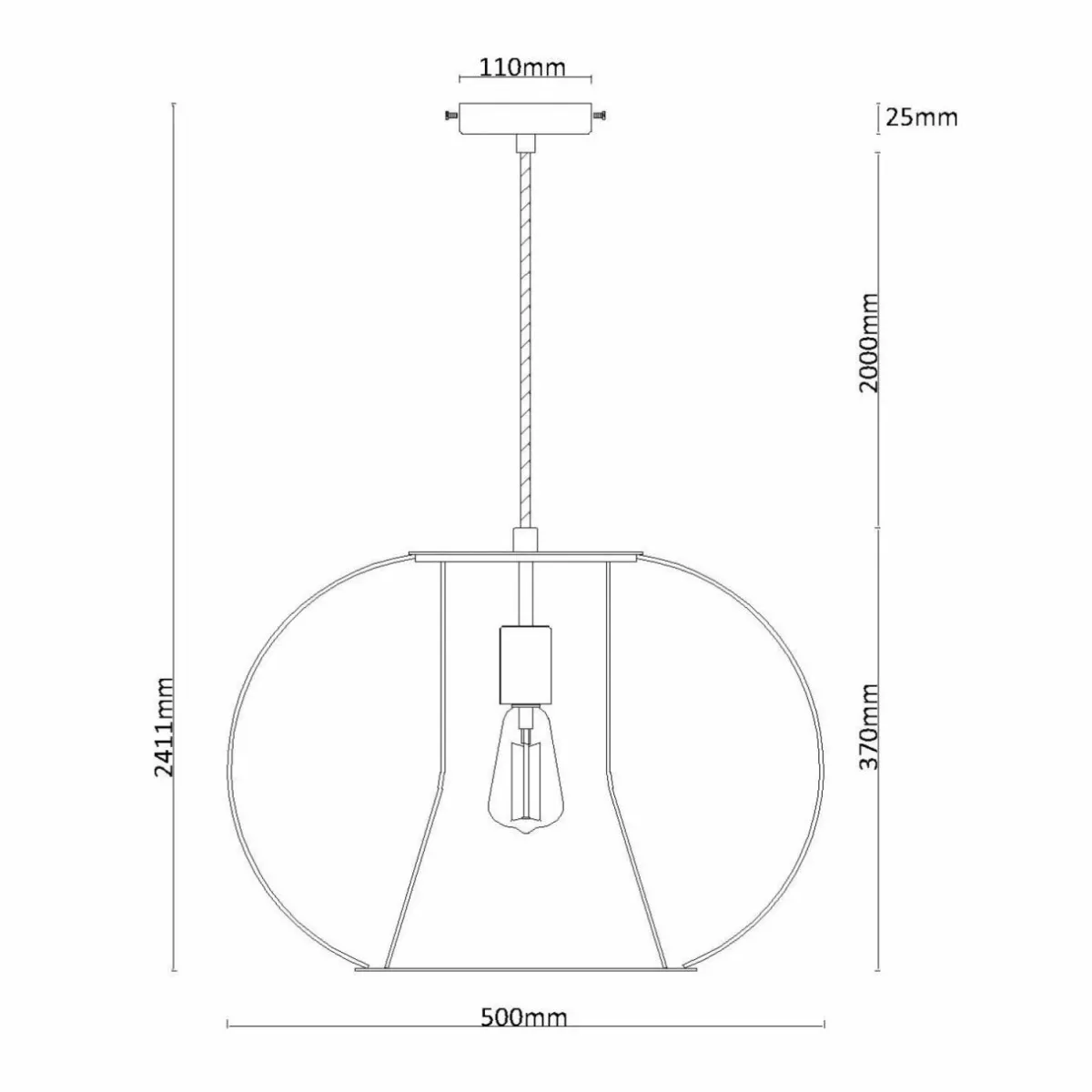 beacon_suspension_pheonix_noir_mtal___cm_2.webp Store Beacon Lighting Beacon Suspension Pheonix noir, métal, Ø 50 cm