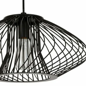 Online Beacon Lighting Beacon Suspension Pheonix Squat, noir, métal, Ø 45 cm