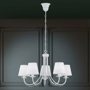 Fashion Trio Lighting Beau lustre Cortez, à cinq lampes