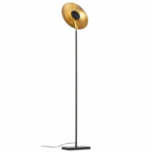 Best By Rydéns Captain lampadaire uplight noir-doré