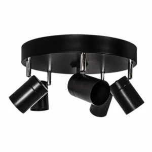 Outlet By Rydéns Correct spot pour plafond x5 noir mat