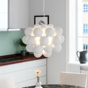 Clearance By Rydéns Gross suspension verre, 50 cm, blanc mat