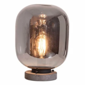 Online By Rydéns Leola lampe à poser en verre gris fumée