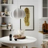 Hot By Rydéns Suspension Ebba, blanc, Ø 50 cm, tissu, E14
