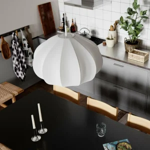 Flash Sale By Rydéns Suspension Ebba, blanc, Ø 60 cm, tissu, E14