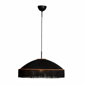 Outlet By Rydéns Suspension Francis, noir, Ø 60 cm, textile
