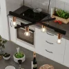 Discount By Rydéns Zeona suspension, noir sable, à 4 lampes