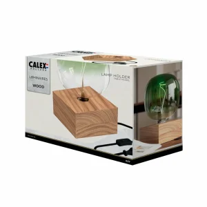 Outlet Calex Square Wood lampe à poser en bois