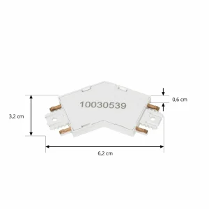 Online Lindby Connecteur Lumaro, blanc, 135°, plastique
