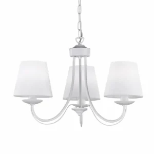 Cheap Trio Lighting Cortez - lustre avec abat-jour blancs