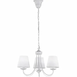 Cheap Trio Lighting Cortez - lustre avec abat-jour blancs