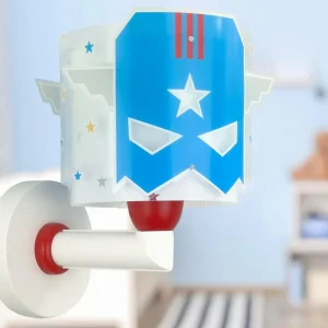 Cheap Dalber Applique murale Blue Hero avec fiche, blanc/bleu
