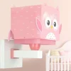 Best Sale Dalber applique murale Little Owl avec prise, rose