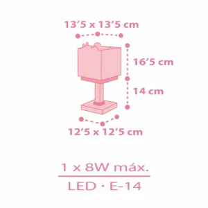 Shop Dalber Baby Jungle lampe à poser pour enfant, rose