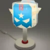 Sale Dalber lampe à poser Blue Hero, blanc/bleu, hauteur 30 cm