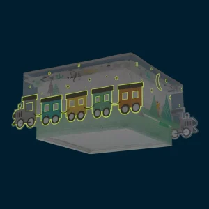 Shop Dalber Night Train plafonnier, motif locomotive