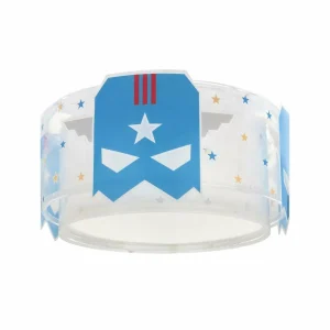 Hot Dalber Plafonnier Blue Hero, blanc/bleu, Ø 33 cm
