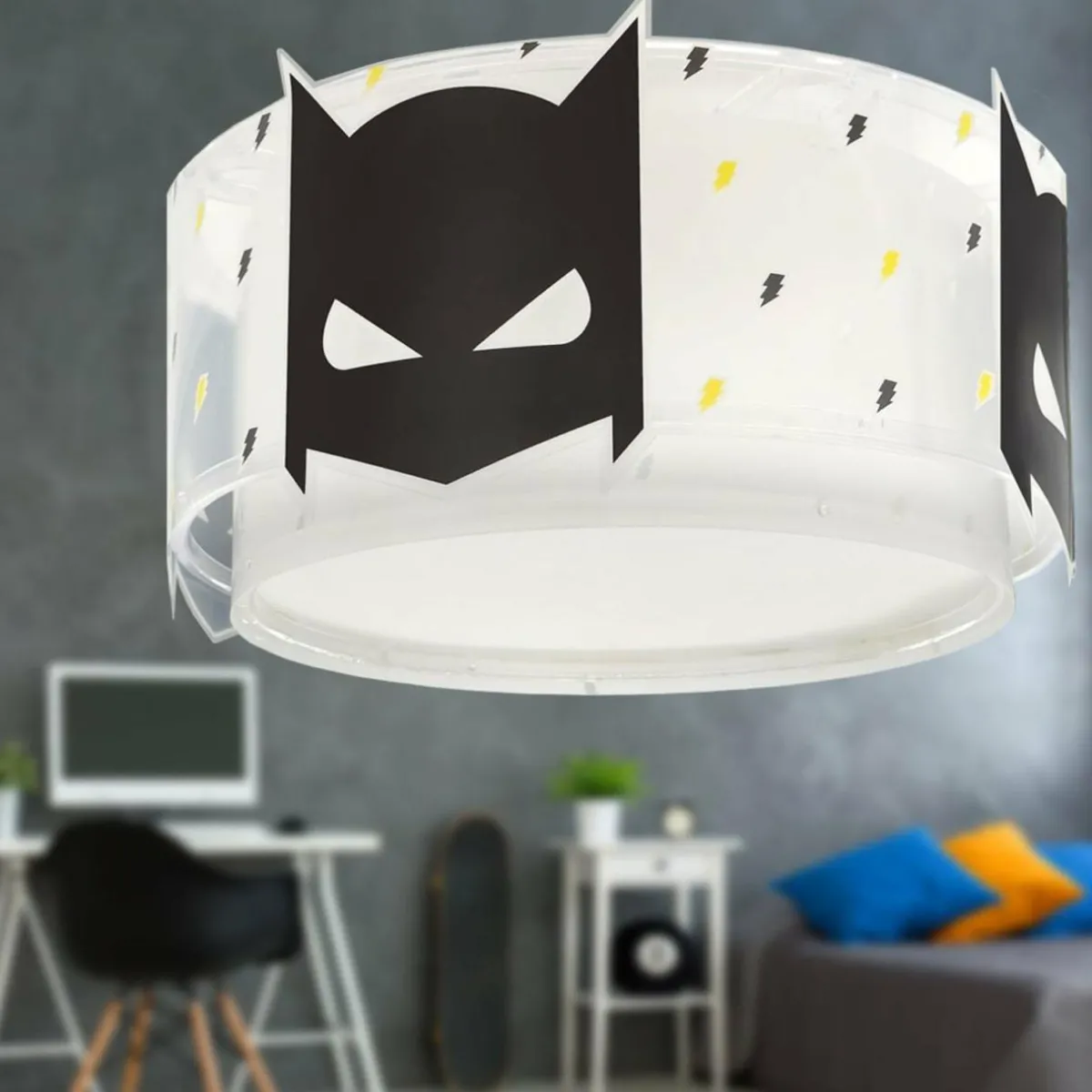 dalber_plafonnier_dark_hero_blancnoir___cm_0.webp Outlet Dalber Plafonnier Dark Hero, blanc/noir, Ø 33 cm