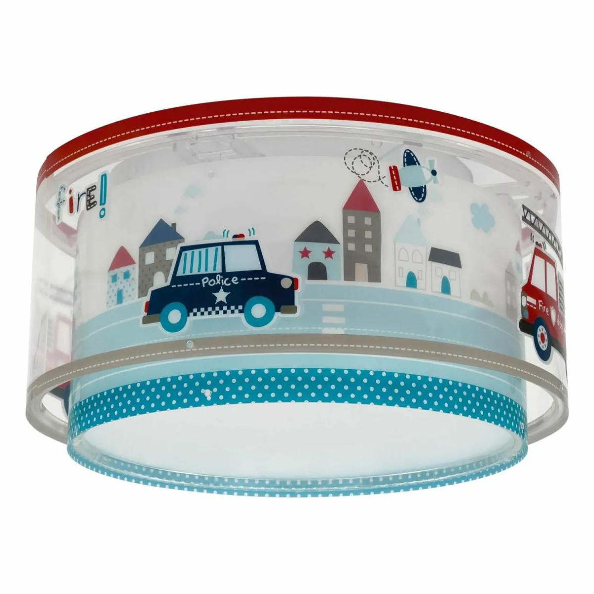dalber_police_plafonnier_bleublanc__cm_1.webp Store Dalber Police plafonnier, bleu/blanc, Ø 33 cm
