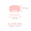 Best Dalber Star Light plafonnier pour enfants rose