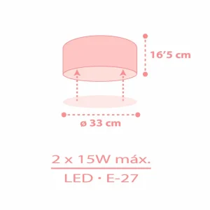 Best Dalber Star Light plafonnier pour enfants rose