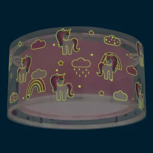 Clearance Dalber Unicorn plafonnier, motif licorne, 1 lampe