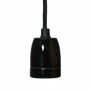Outlet STAR TRADING Douille E27 Glaze avec câble, noir