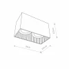 Online Nowodvorski Lighting Downlight Groove, angulaire, à deux lampes, blanc