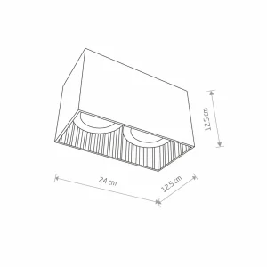 Online Nowodvorski Lighting Downlight Groove, angulaire, à deux lampes, blanc