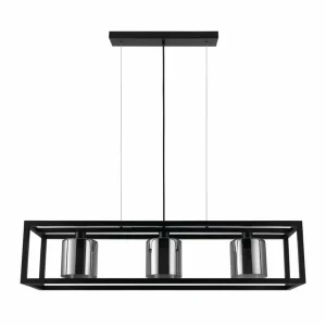 Sale EGLO Brisling suspension, à trois lampes, noire