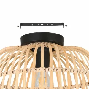 Clearance EGLO Glyneath plafonnier en rotin