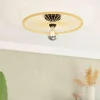 Clearance EGLO Leominster plafonnier abat-jour rond en bois