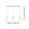 New EGLO Rondo suspension, à 3 lampes, nickel/blanche